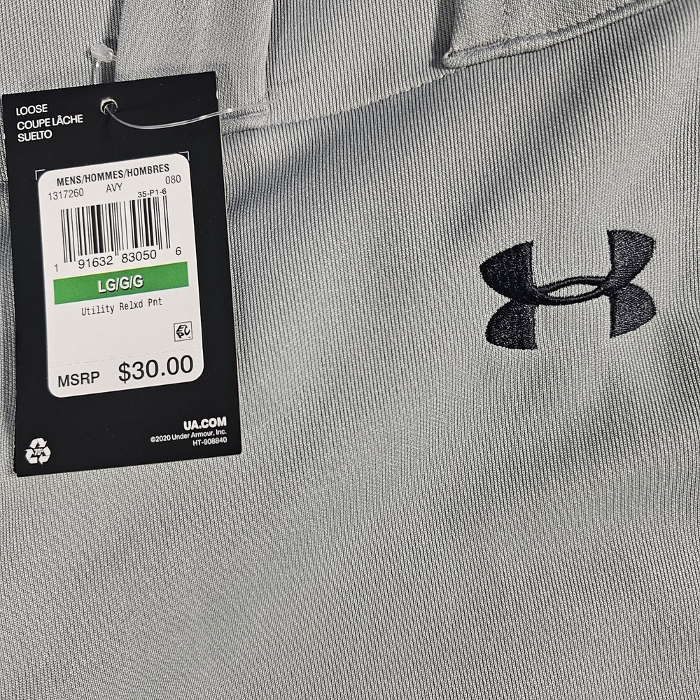 Under Armour Baseball Pants Mens LG Gray Utility‎ Relaxed Fit NWT - Picture 5 of 9